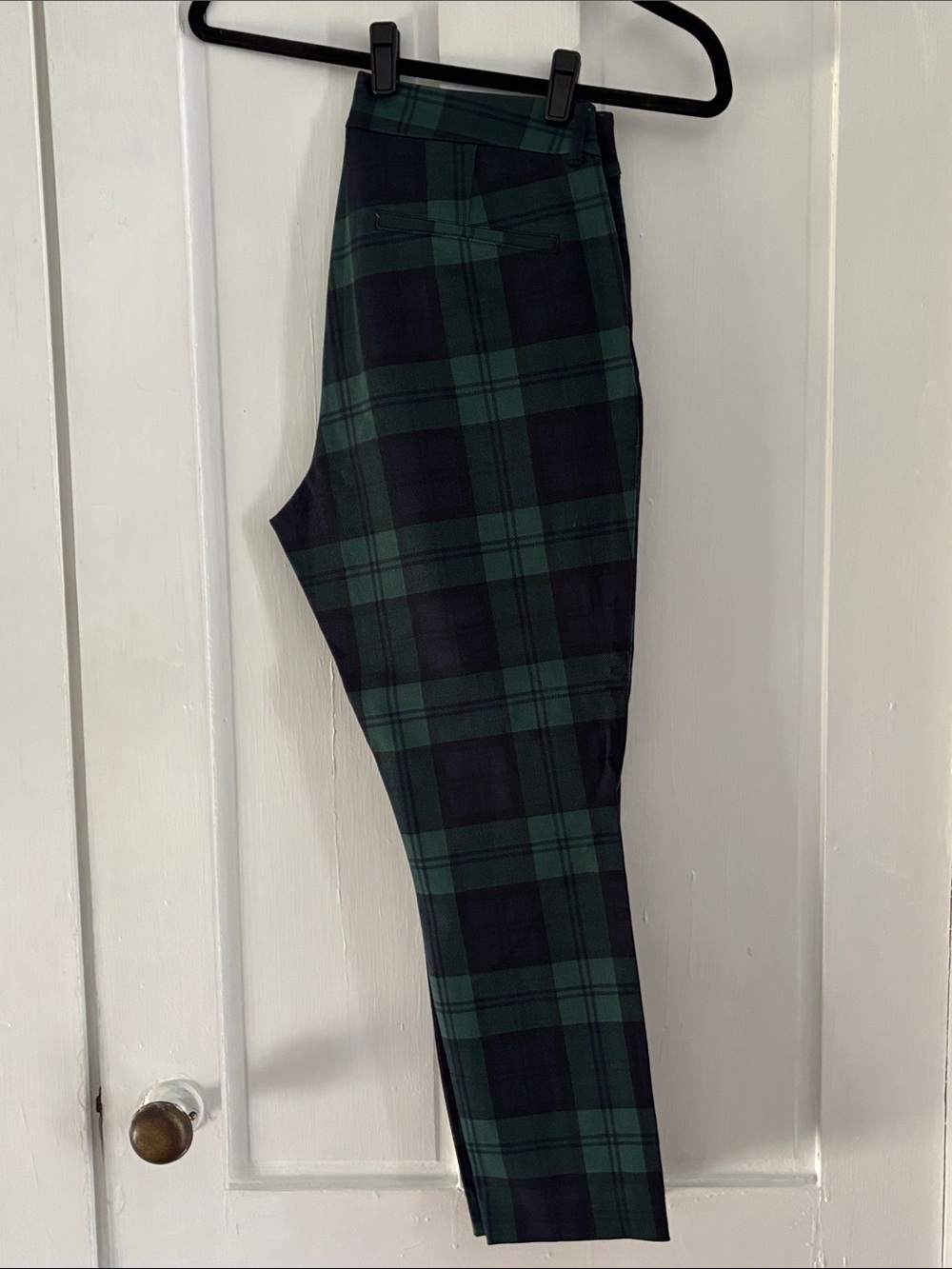 Old Navy Dark Green & Navy Plaid Chinos